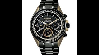 CITIZEN 星辰Eco-Drive 經典光動能衛星對時鈦金屬腕錶黑金 ... 