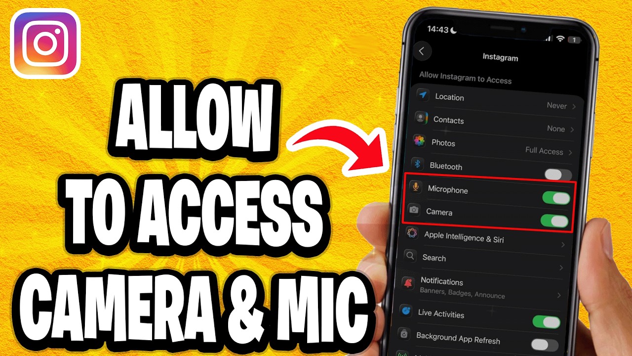 How To Allow Instagram To Access Your Camera And Microphone - YouTube