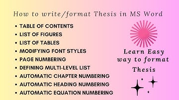 How to format thesis in MS word | Complete thesis formatting