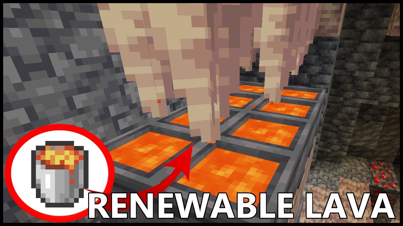 How To Get RENEWABLE LAVA In MINECRAFT - YouTube