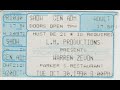 Capture de la vidéo Warren Zevon 1990 10 30 Parkers Ballroom Seattle, Wa