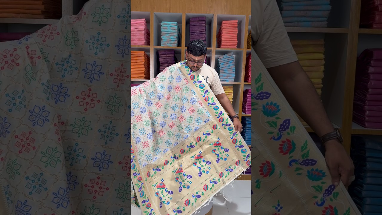 Pure Soft Silk Bandhani Patola Fusion Paithani Saree