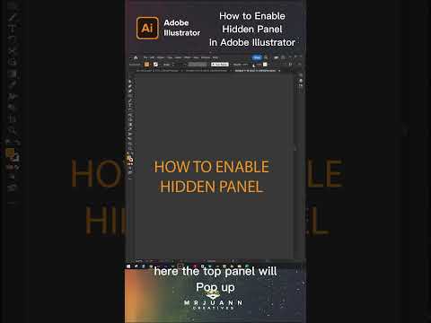 how to enable hidden control panels in adobe illustrator