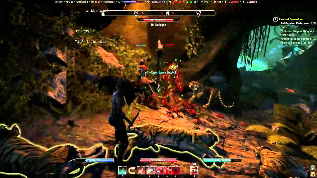 Elder Scrolls Online Nightblade (Wood Elf) hasta los huevos YouTube