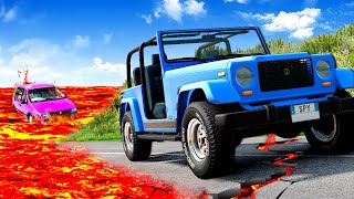 RISING LAVA SURVIVAL with Traffic! (BeamNG)