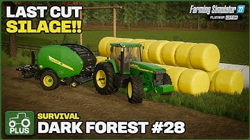 BALING AND WRAPPING GRASS WITH THE QUICK BALE!! Dark Forest Survival Fs22 Let
