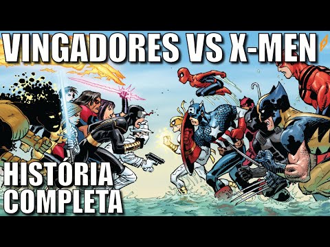 VINGADORES VS X-MEN | História COMPLETA da saga ÉPICA dos quadrinhos da Marvel em detalhes!!!