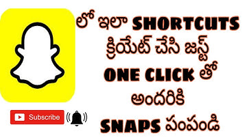 how to send snaps to the everyone in one click |snapchat shortcuts| in telugu