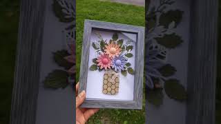 3D Art Paper Shadow box Frame #craftideas #art #papercraft #crafting