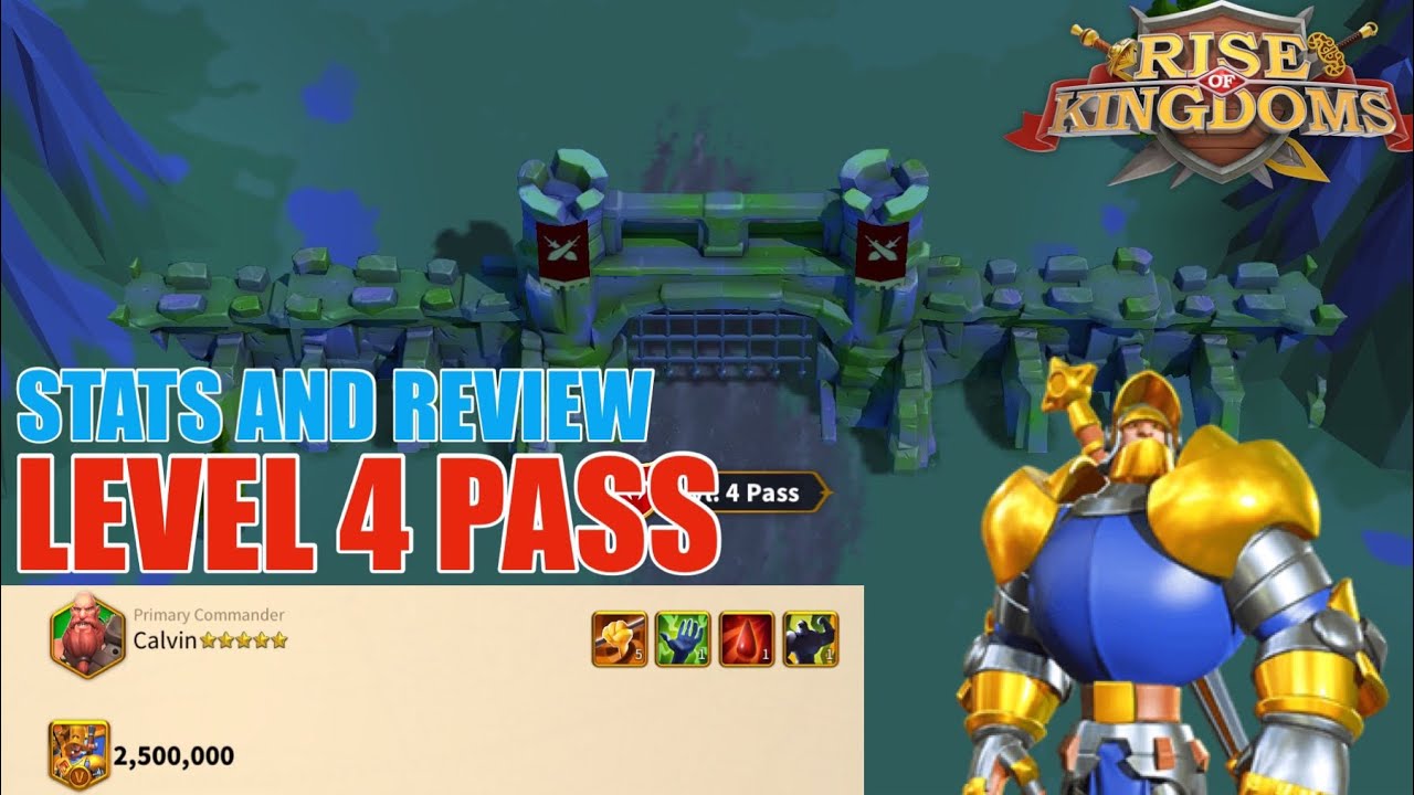 LEVEL 4 PASS STATS AND REVIEW Lost Kingdom Rise of Kingdoms KvK