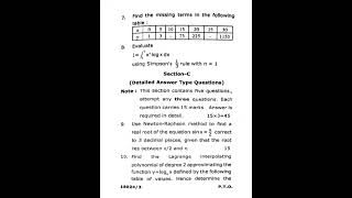 BCA( 5 th sem)-Numerical Methods (2024) #Questionpaper #CCSU #help