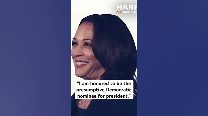VP Kamala Harris reacts to securing enough delegates to be the official Democratic nominee #shorts