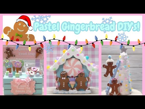 Gingerbread Tiered Tray DIY's 🍭 Miniature Gingerbread House🎄 Mini Sweet Shop🍦🍩 Dollar Tree DIY'S