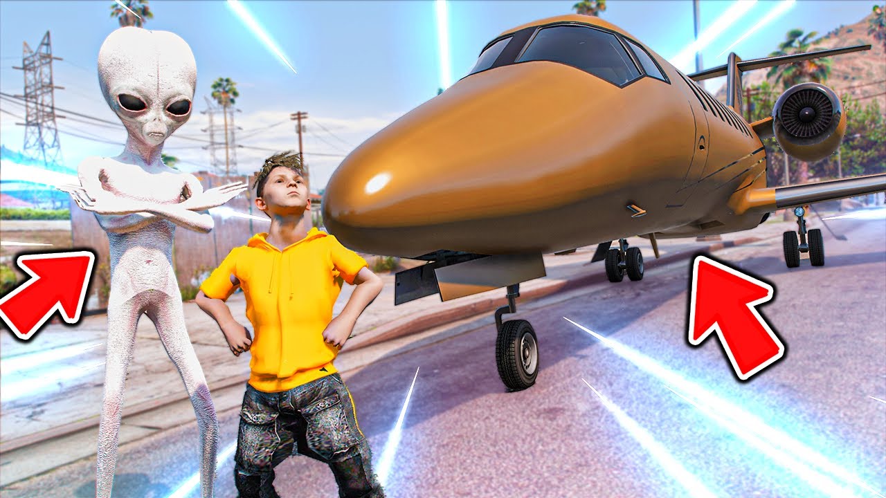 GTA V #101 ( الولد المشاغب ) هبط بالطيارة في نص الحارة