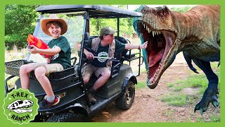 Run From the Hungry Dinosaurs! Top 5 T-Rex Ranch Chases! Dinosaur Adventures for Kids