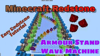 How To Make Armour Stand Wave Machine In Minecraft || Redstone Tutorial || All Bedrock Version