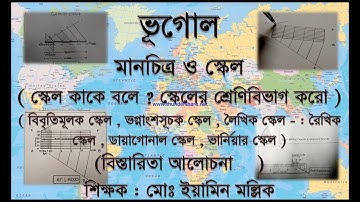স্কেল ||স্কেল এর শ্রেণীবিভাগ ||বিবৃতিমূলক, ভগ্নাংশ মূলক, লৈখিক স্কেল||রৈখিক ডায়াগোনাল ভার্নিয়ার