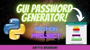 GUI Password Generator using Tkinter in PYTHON | 2020 | #pythonindia #pythonprojects #india #ML #AI