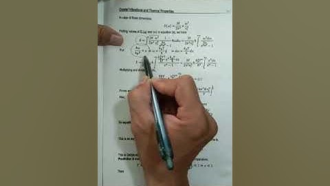 Debye model...most important long question