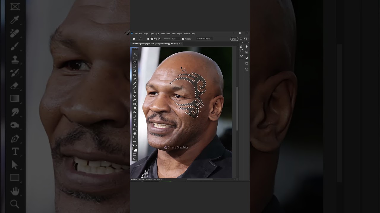Removing tattoos using Photoshop