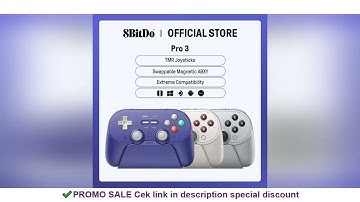 8BitDo Pro 3 Wireless Gaming Controller for Switch 1/2 Windows, Apple, with TMR Joysticks, Switchabl