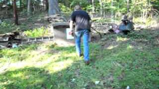 Hotchkiss Revolving Cannon firing.AVI