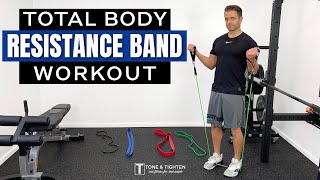 Total Body Resistance Band Workout At Home - Only 20 Minutes