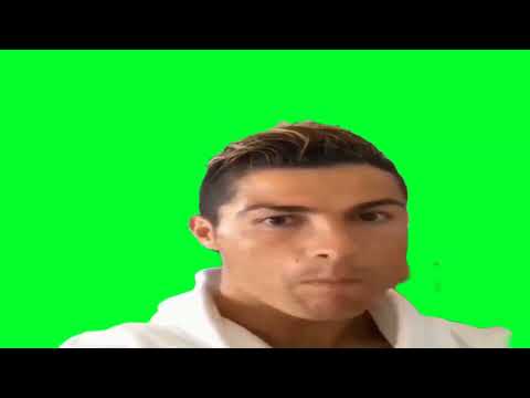 Ronaldo minum | green screen