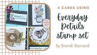 Four beautiful cards  Everyday Details stamp set  Stampin’ Up!