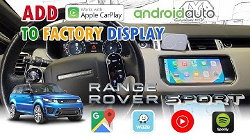 ADD APPLE CARPLAY ANDROID AUTO FACTORY SCREEN 2017 & up RANGE ROVER SPORT GOOGLE MAPS WAZE SPOTIFY