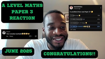 Congratulations, you did it! 🎓 🎉 Paper 3 Reaction - A Level Maths 2025