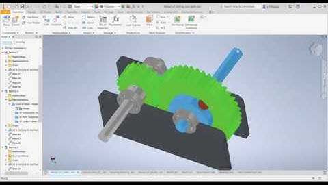 Gear Train Design using Autodesk Inventor Project assignment for Skyfi Labs online course by SOURABH