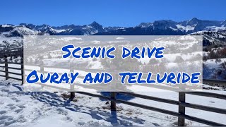 Scenic winter drive to Ouray and Telluride