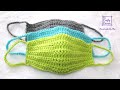 How to Crochet a Quick and Easy Face Mask, Face Warmer - V34
