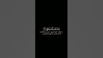 #كرومات_قرآن ما ودعك ربك وما قلى | القارئ المنشاوي ~ آيات من سورة الضحى