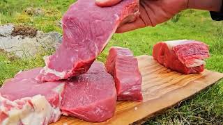 IT TASTES CRAZY! Country Fried Steak Burger ｜ Relaxing Cooking in Nature ASMR