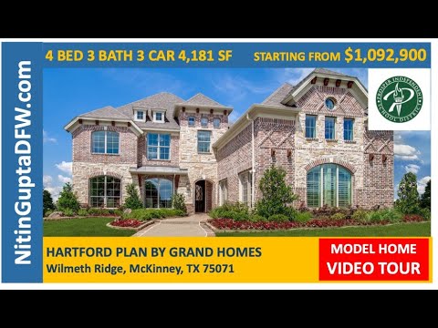 Hartford Plan By Grand Homes in Wilmeth Ridge in McKinney, TX | McKinney New Construction Homes