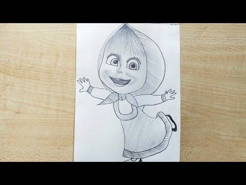 HOW TO DRAW masha : STEP BY STEP | Marsha And The Bear | How to draw Masha  And The Bear - YouTube