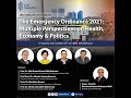 The emergency ordinance 2021 multiple perspectives on health economy  politics