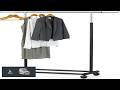 Simple Houseware Standard Rod Garment Rack Black