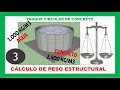 CALCULO de PESO ESTRUCTURAL de TANQUE de CONCRETO  (#3)🔴 Tanque Circular de Concreto Reforzado