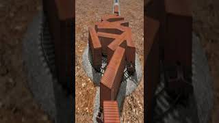 Craziest Train Crossing AT Dangerous Unique Diamond Tracks 💥 Funny BeamNG.Drive simulator #shorts