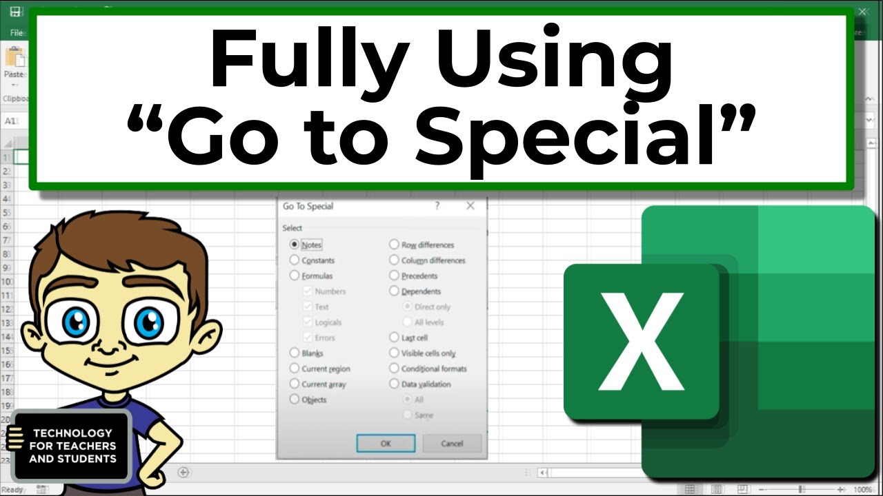 Using Go to Special in Excel