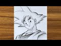 How to draw goku step by step  easy drawing ideas for beginners  goku super saiyan drawing