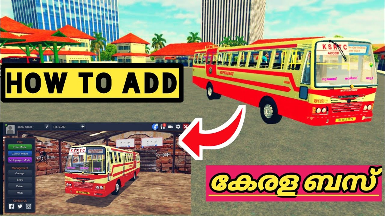 part 2) How to add Kerala bus in bus simulator Indonesia | how to add Kerala bus in bussid - YouTube