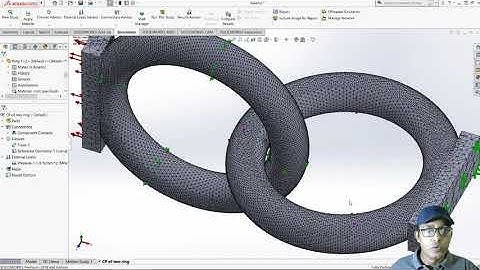 Simulation in SOLIDWORKS ( Contact Pressure on two ring assembly)