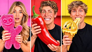 Information Eating Only ONE COLOR Food For 24 Hours! Update