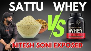 Sattu VS Whey Protein ❓Nitesh soni controversy 🤦🏻‍♂️ #protein #bodybuilding #exposed #wheyprotein by Call Of Gains 267 views 3 months ago 4 minutes, 39 seconds