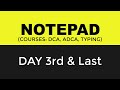 3RD DAY NOTEPAD LAST