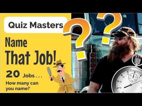 QUIZ MASTERS - NAME THAT JOB! English Vocabulary Guessing Game